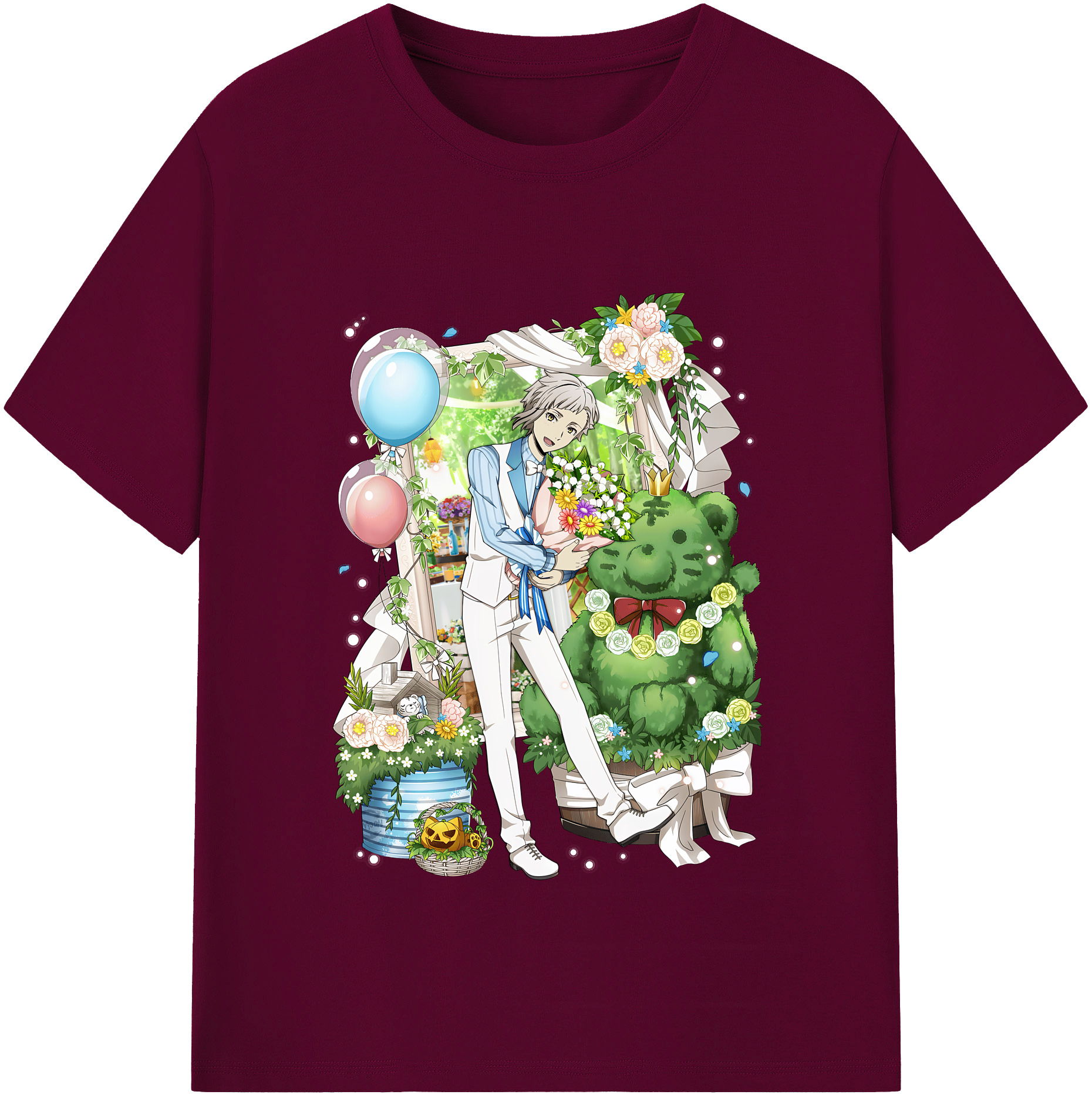 （画像用） 文豪ストレイドッグス Bungo Stray Dogs レディースカジュアルプリントTシャツ（綿100％）